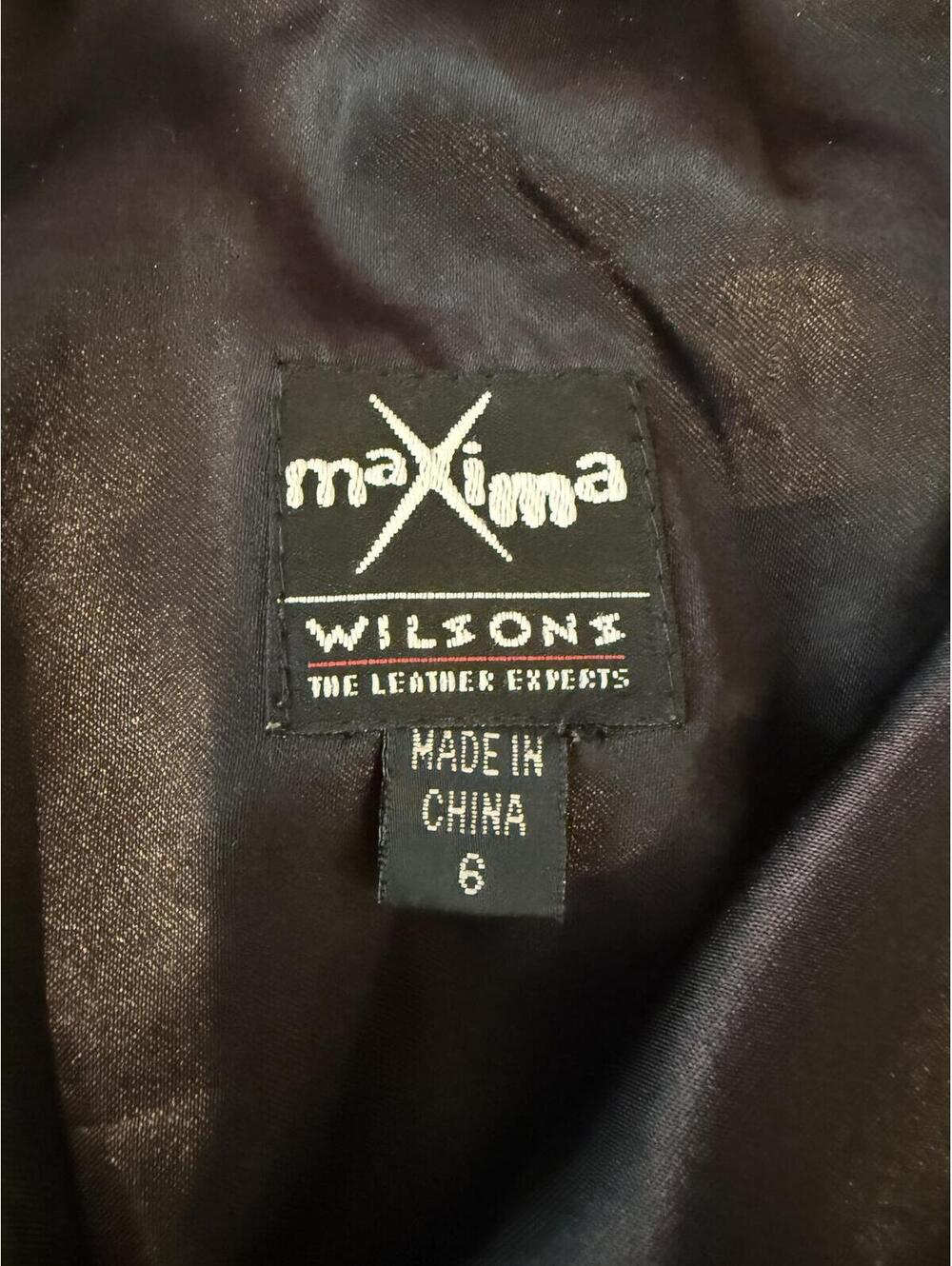 Wilsons Maxima Black Genuine Leather Pants Women’s Size 6 Y2K Moto Slim Fit - Picture 5 of 6